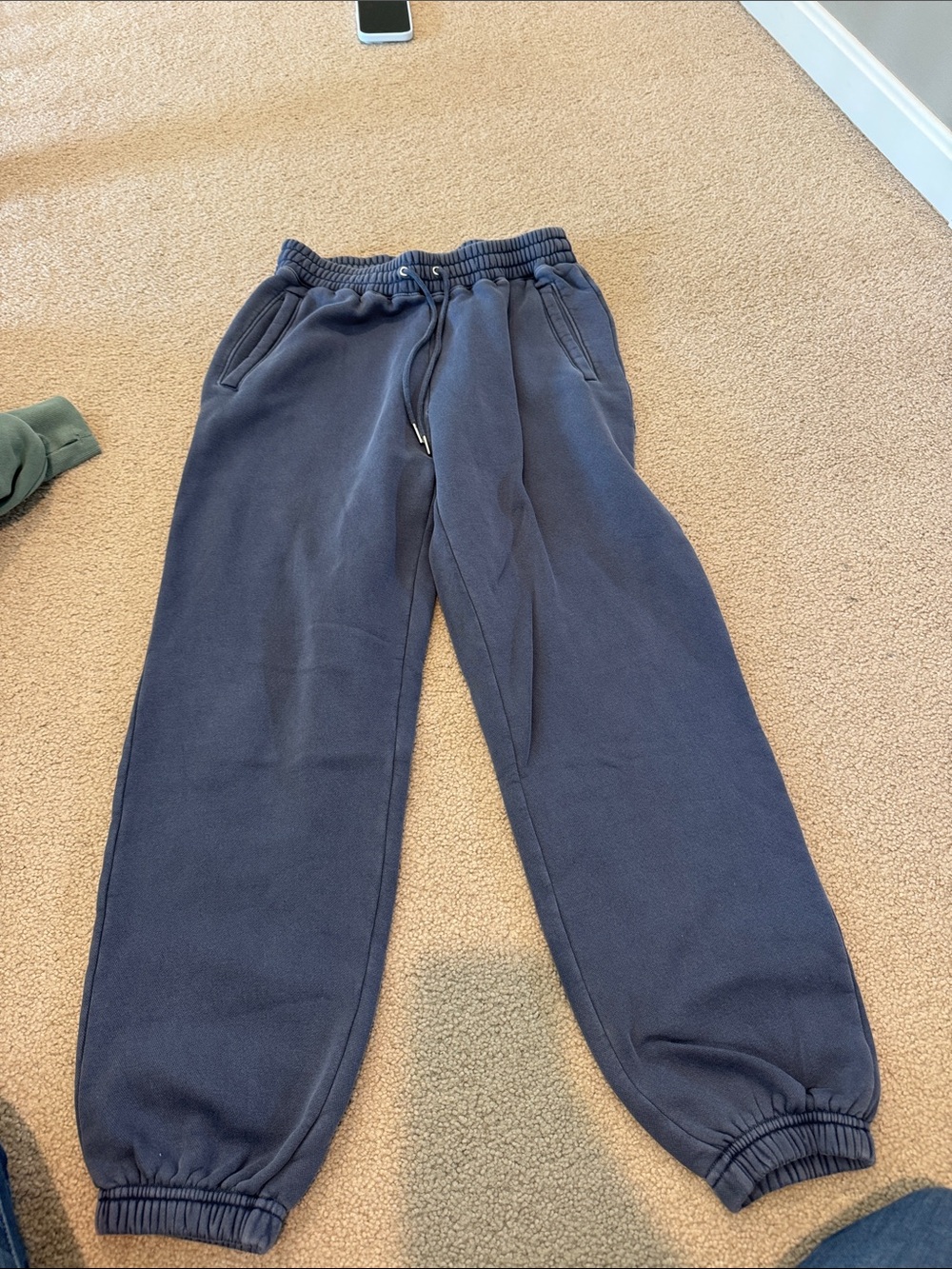Abercrombie & Fitch Navy Blue Drawstring Jogger Sweatpants